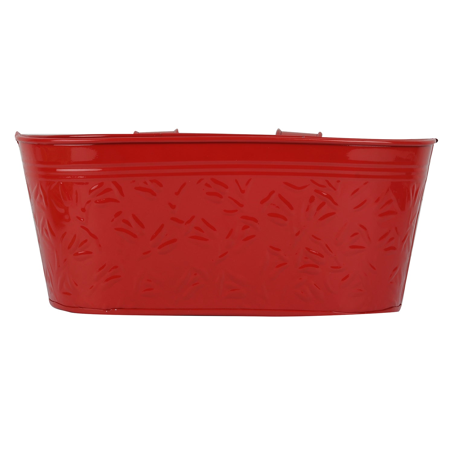 Self embossed Railing planter in Red - myBageecha