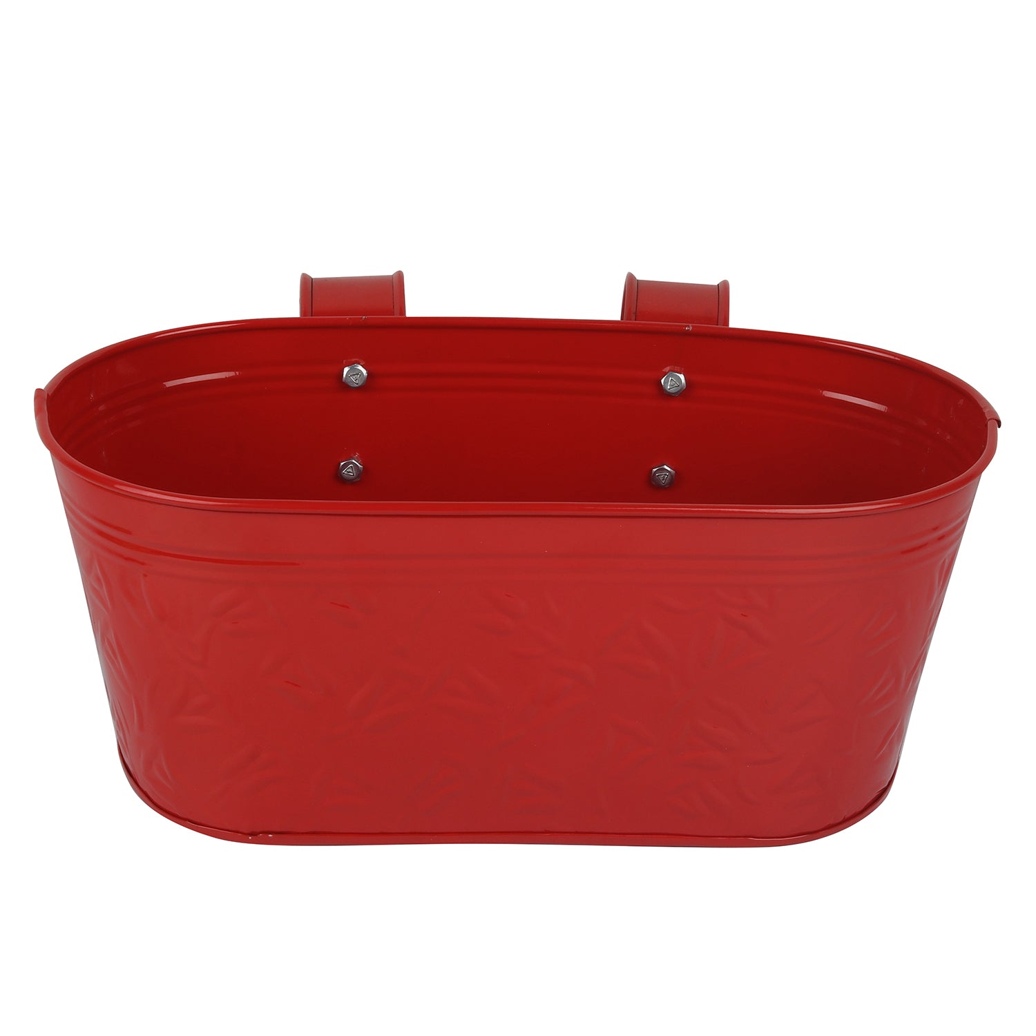 Self embossed Railing planter in Red - myBageecha