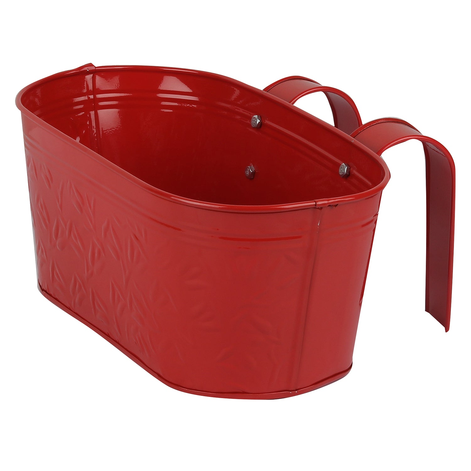 Self embossed Railing planter in Red - myBageecha
