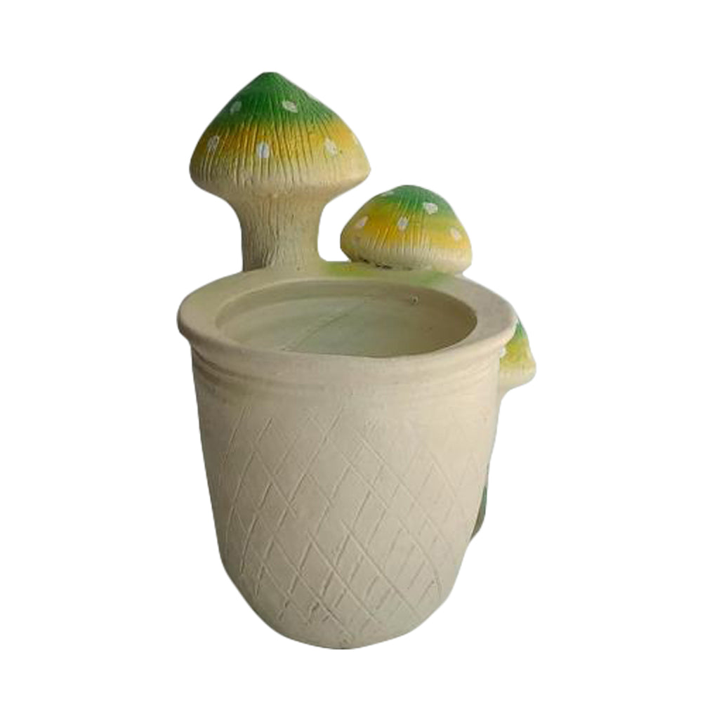 Planter with 3 Green Mushroom Planter - myBageecha
