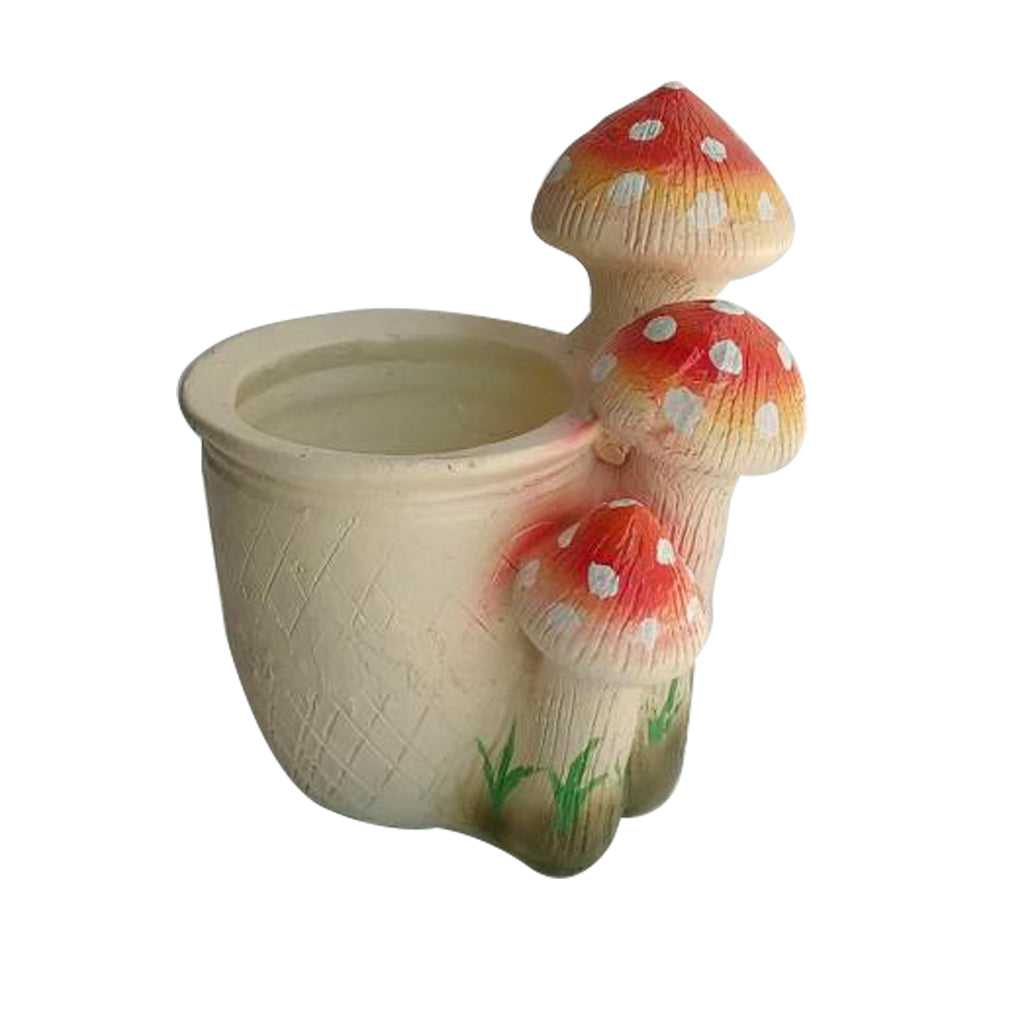 Planter with 3 Red Mushroom Planter - myBageecha