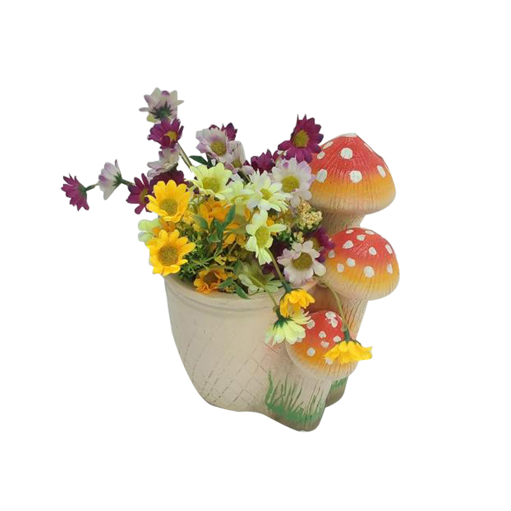 Planter with 3 Red Mushroom Planter - myBageecha