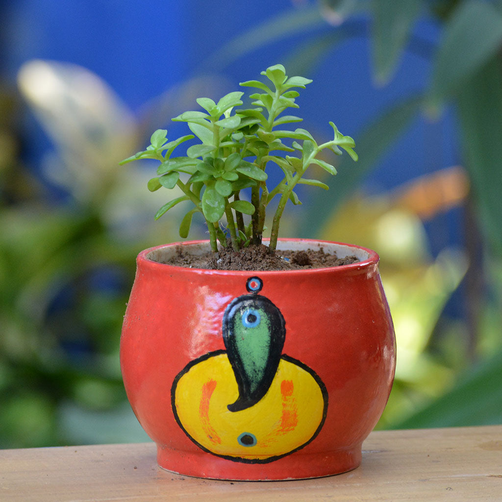 Abstract Ganesh Ceramic Pot - myBageecha