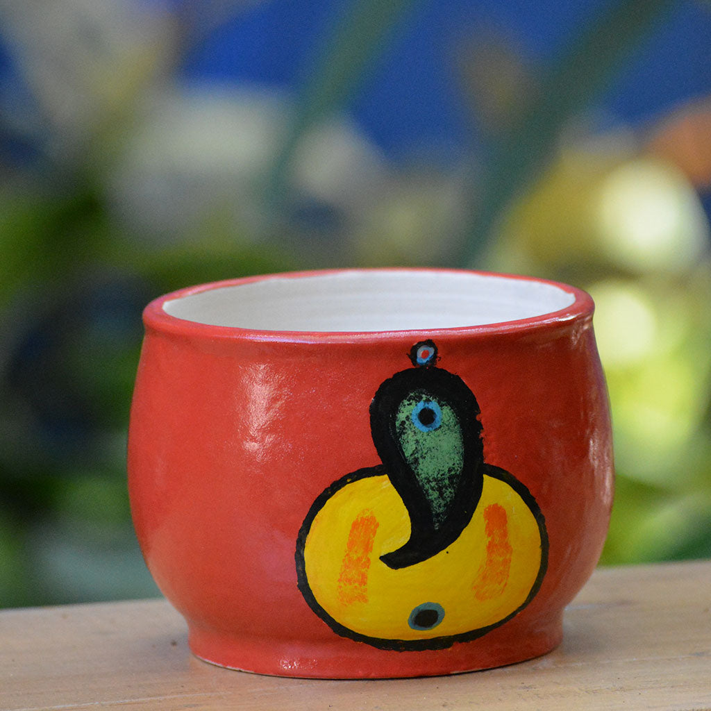 Abstract Ganesh Ceramic Pot - myBageecha