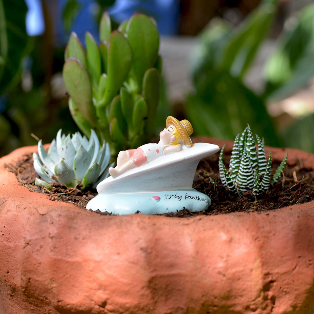 Cute character décor for terrariums