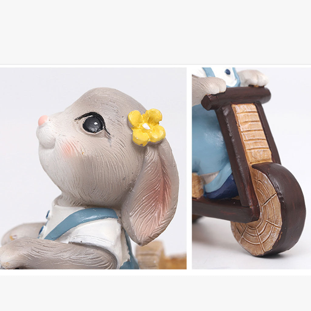 Bunny Riding Cycle Resin Succulent Pot - myBageecha