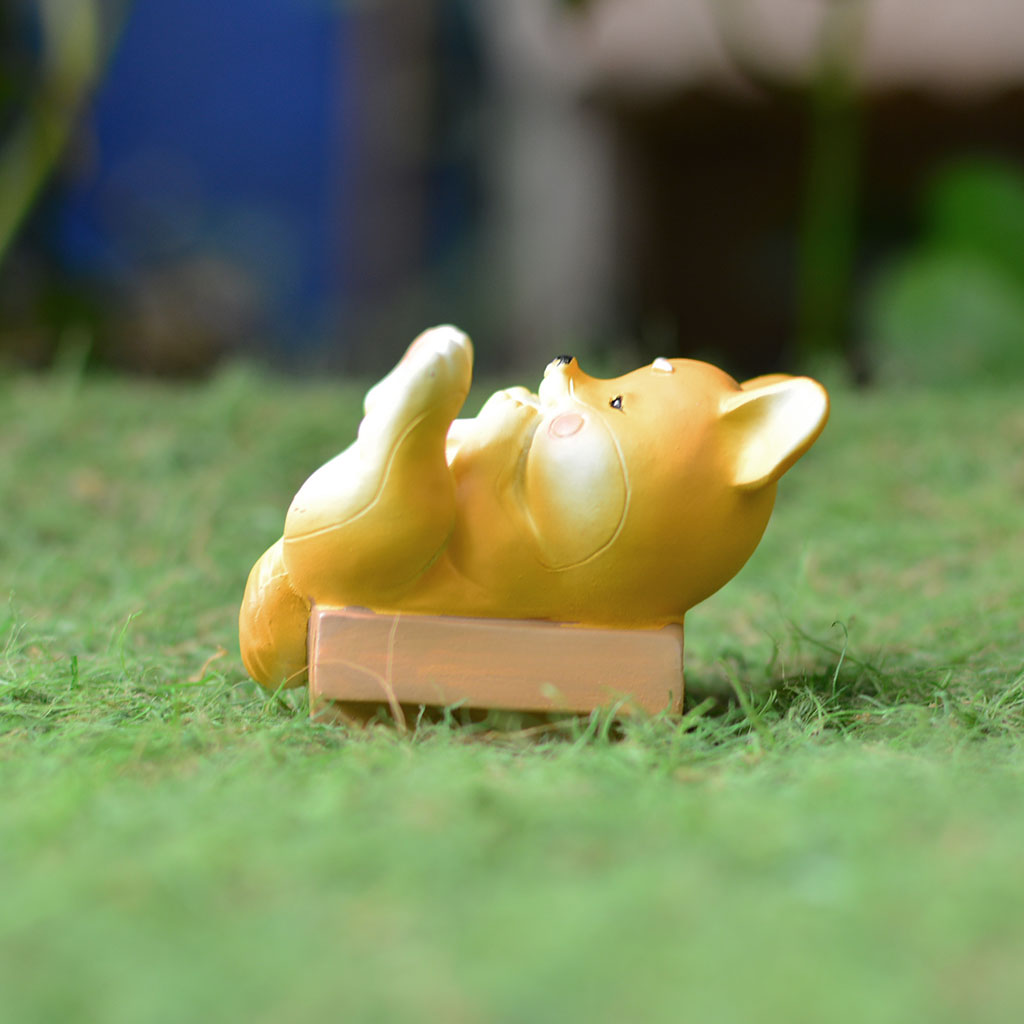 Miniature Cute Dog Eating Bone Decor - myBageecha