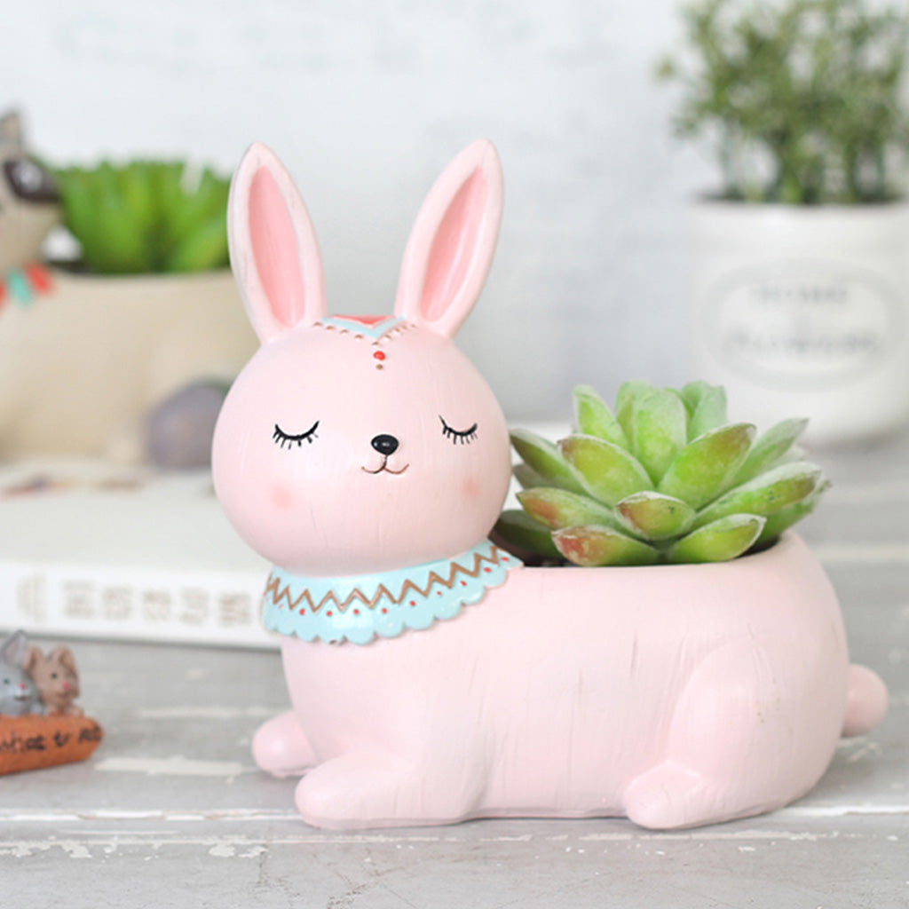 Cute Tribal Rabbit Resin Succulent Pot - myBageecha