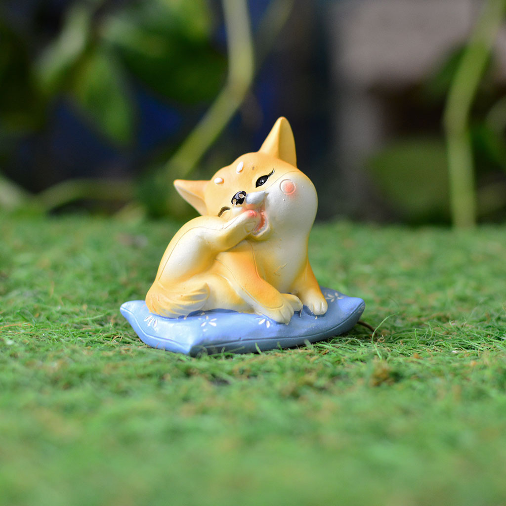 Miniature Cute Dog on Cushion Decor - myBageecha