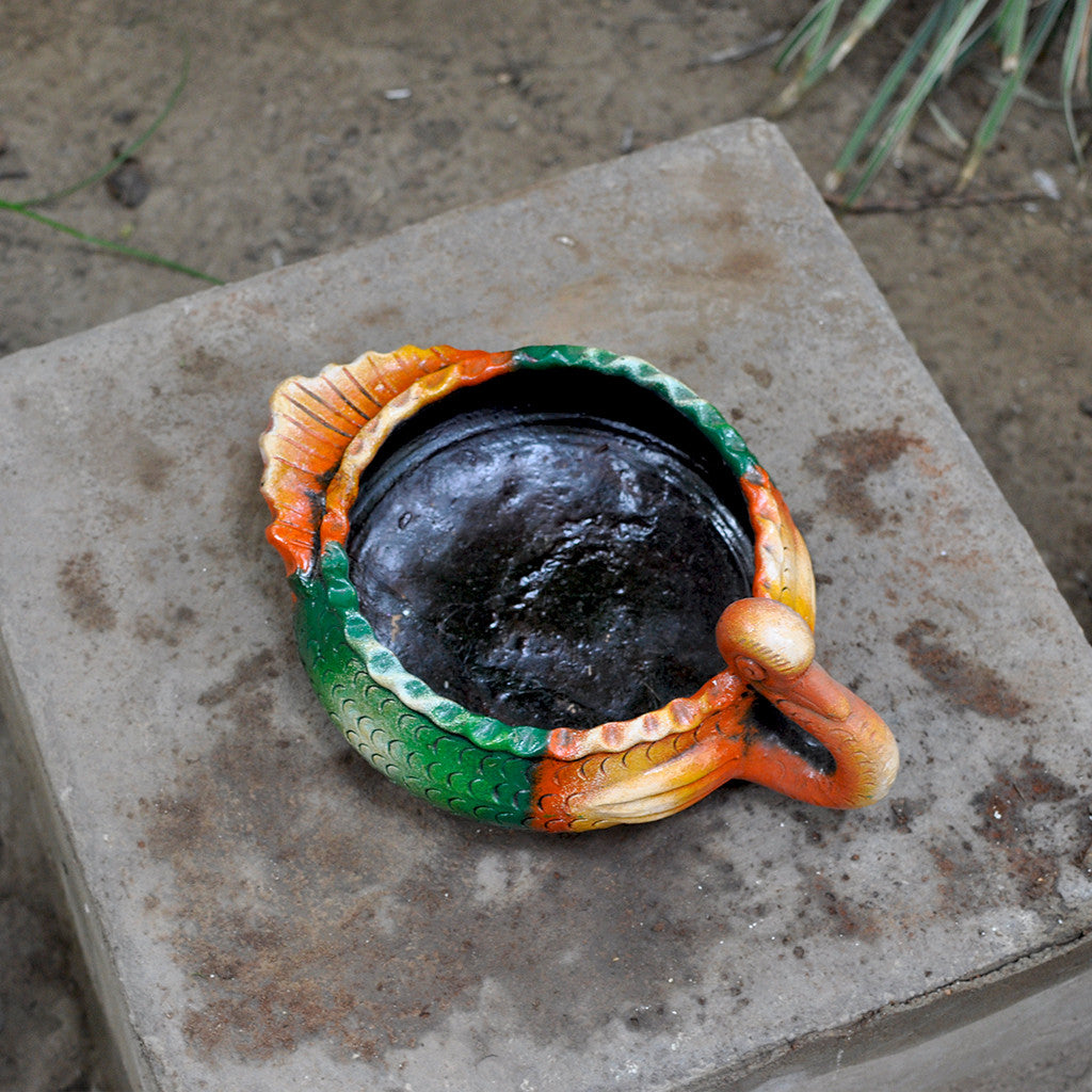 Top view of Terracotta Duck Planter - myBageecha