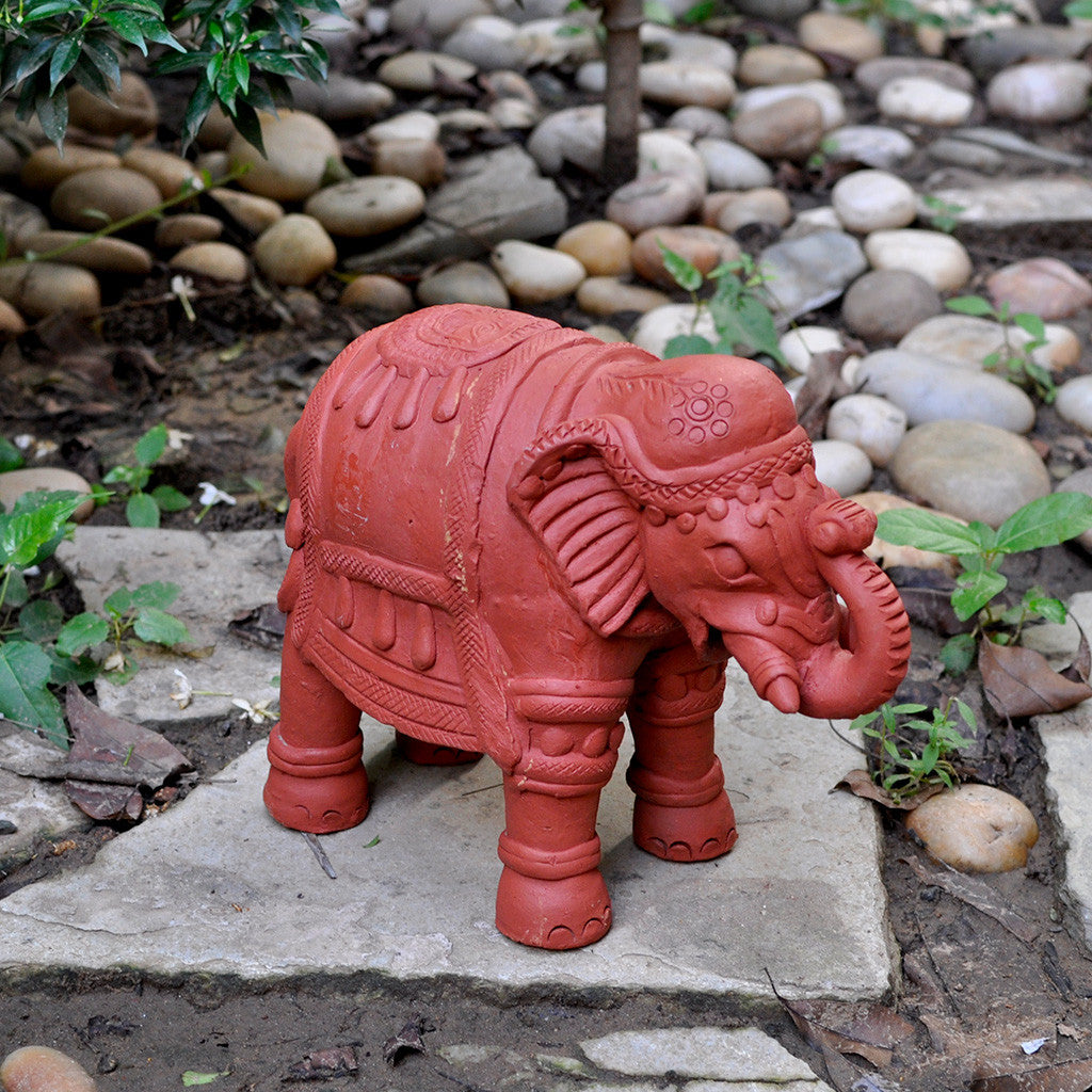 Decorative Terracotta Elephant Small Decor myBageecha - myBageecha