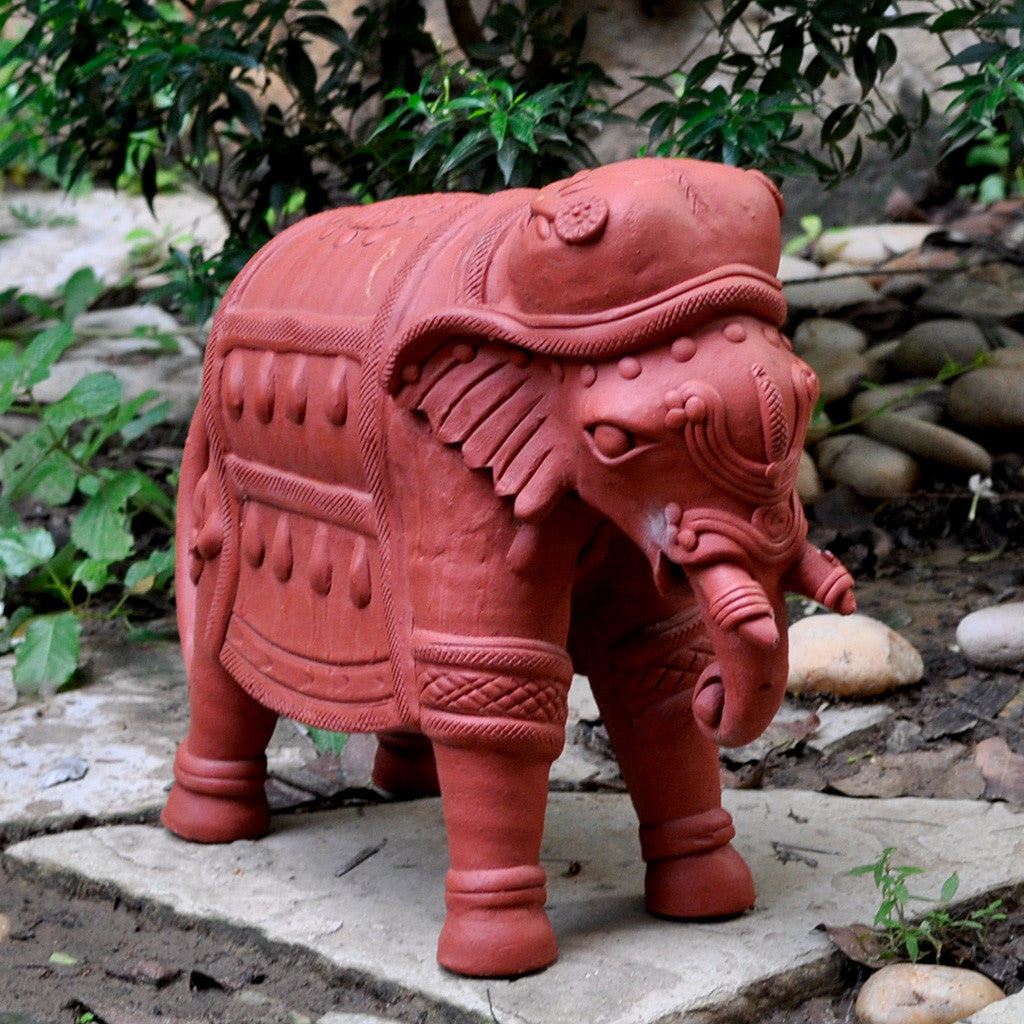 Decorative Terracotta Elephant Decor myBageecha - myBageecha