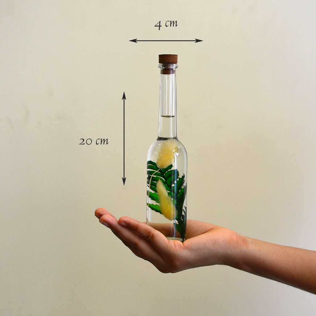 Fluffy Scrubs Preserved Flower Tabletop shown in hand – gentle calming décor.