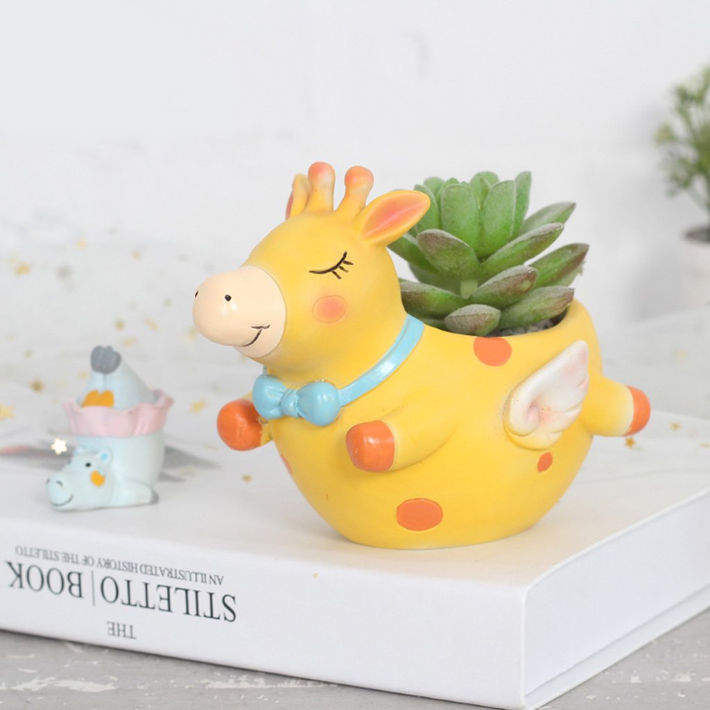 Set of 4 Cute Flying Animals Resin Succulent Pots - myBageecha