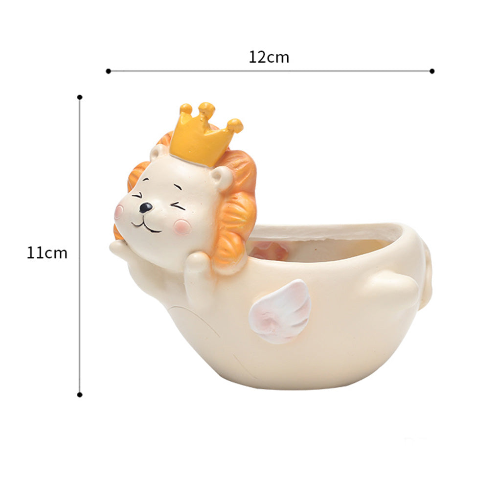 Cute Flying Lion Resin Succulent Pot - myBageecha
