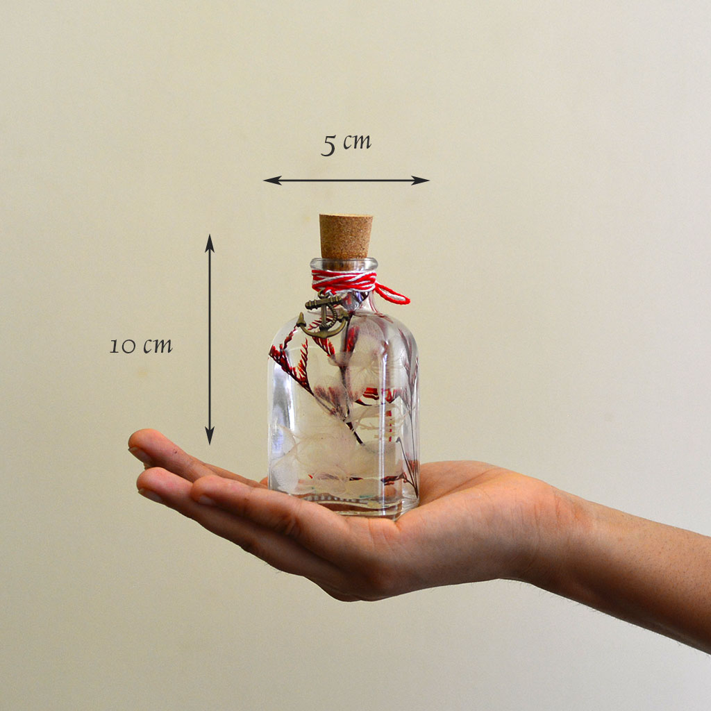 Harmonical Gaze Preserved Flower Tabletop shown in hand – graceful décor accent.