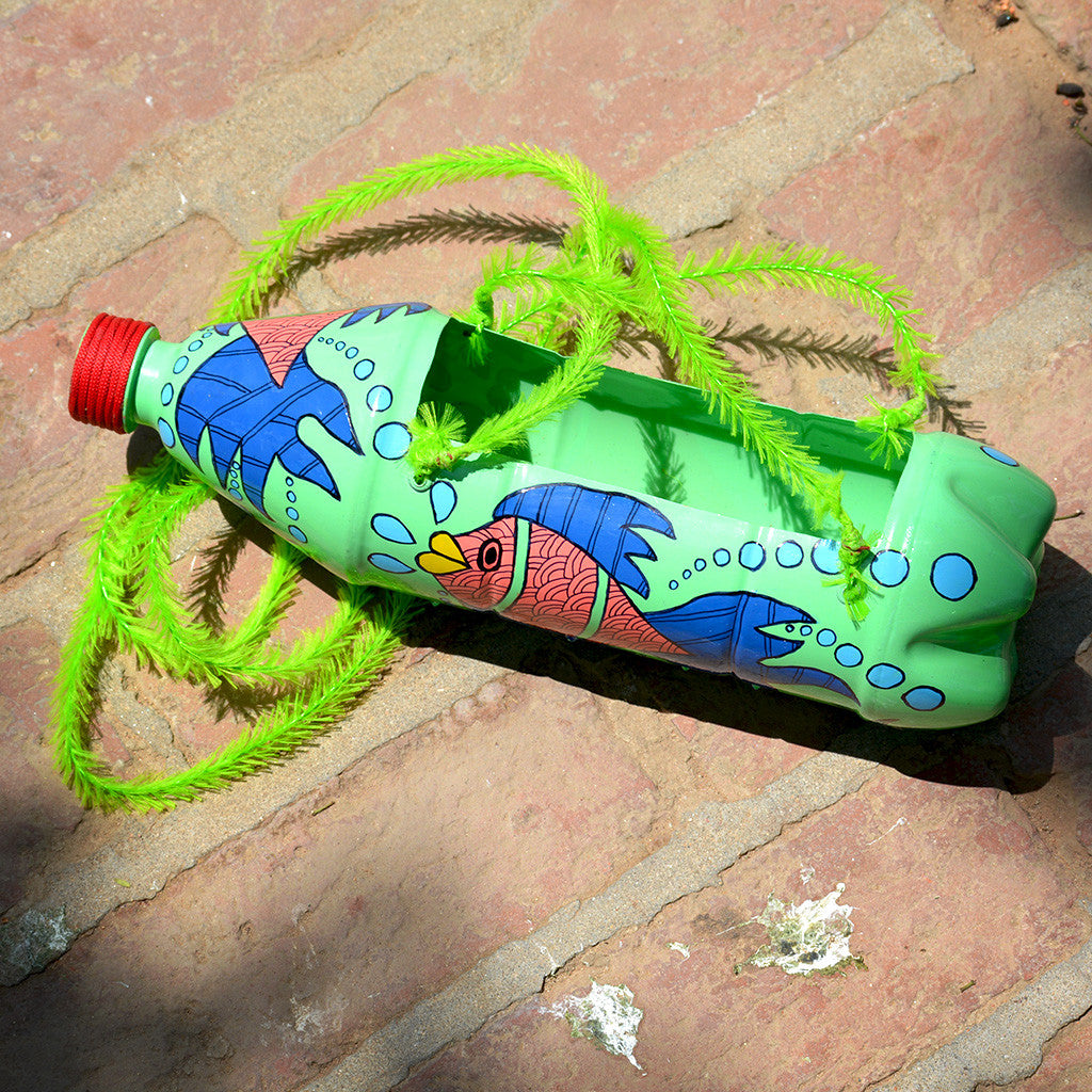 Hand-Painted Marine Life Fish Horizontal Pot Garden Essentials myBageecha - myBageecha