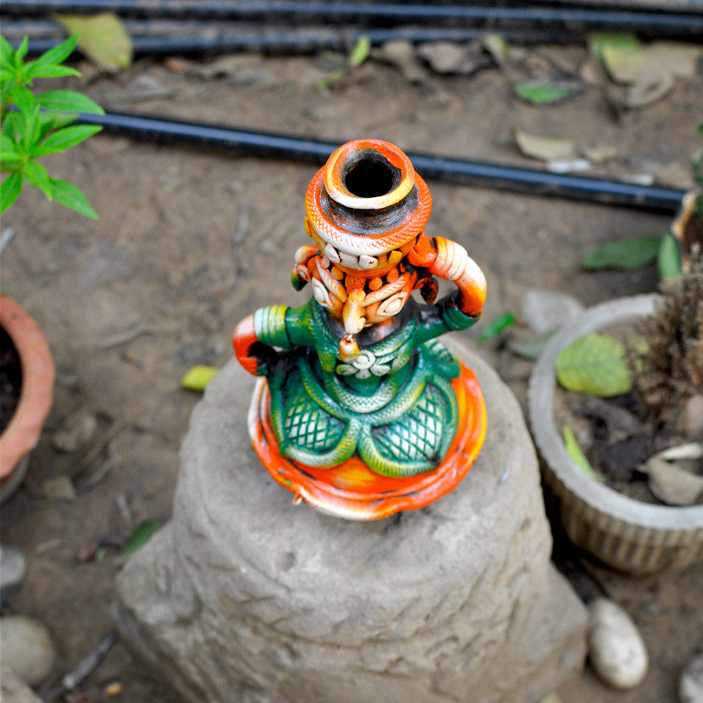 Terracotta Lady With Pot Decor myBageecha - myBageecha