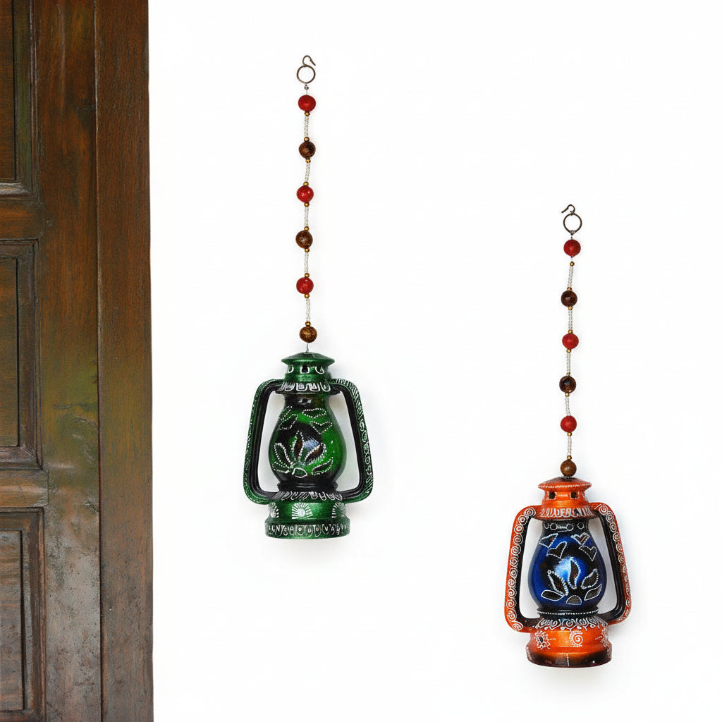 Terracotta lantern set of 2 for home decor - myBageecha