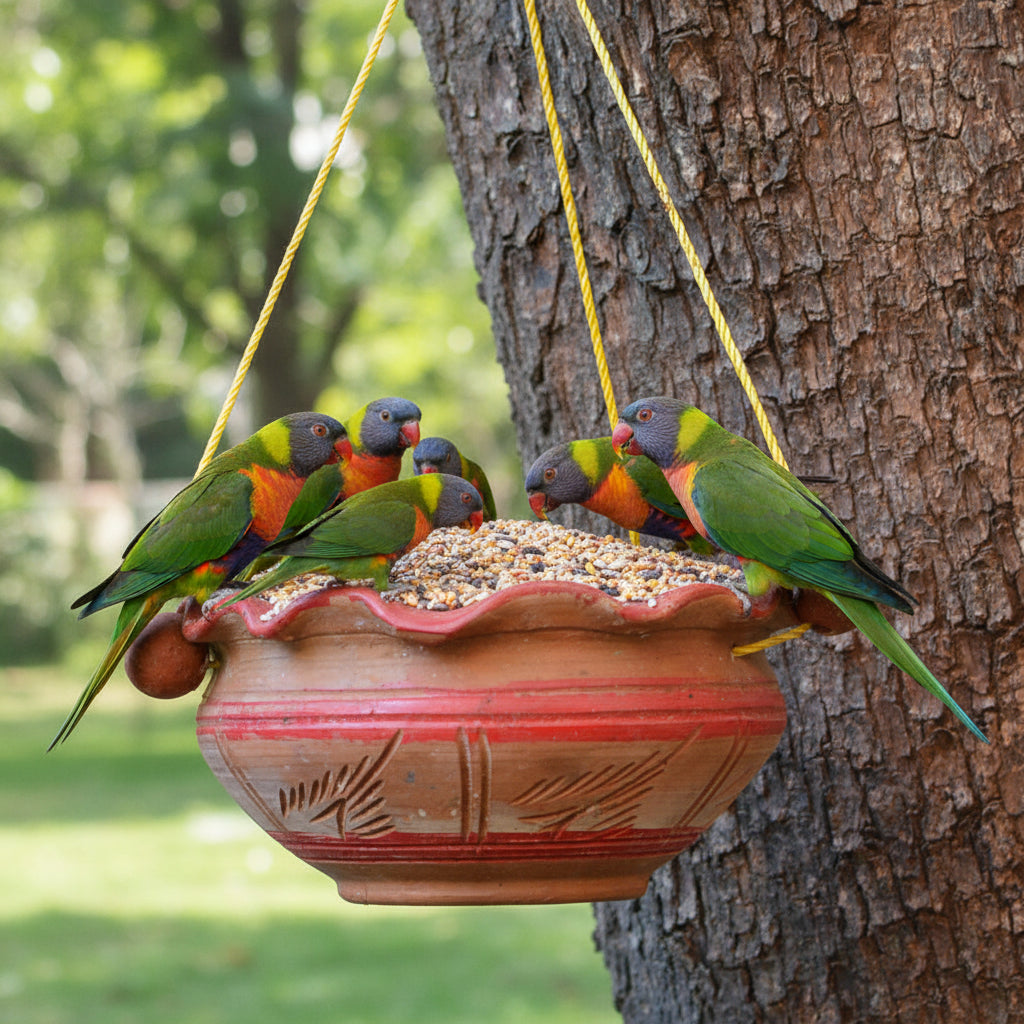 Terracotta Bowl Planter front view – myBageecha