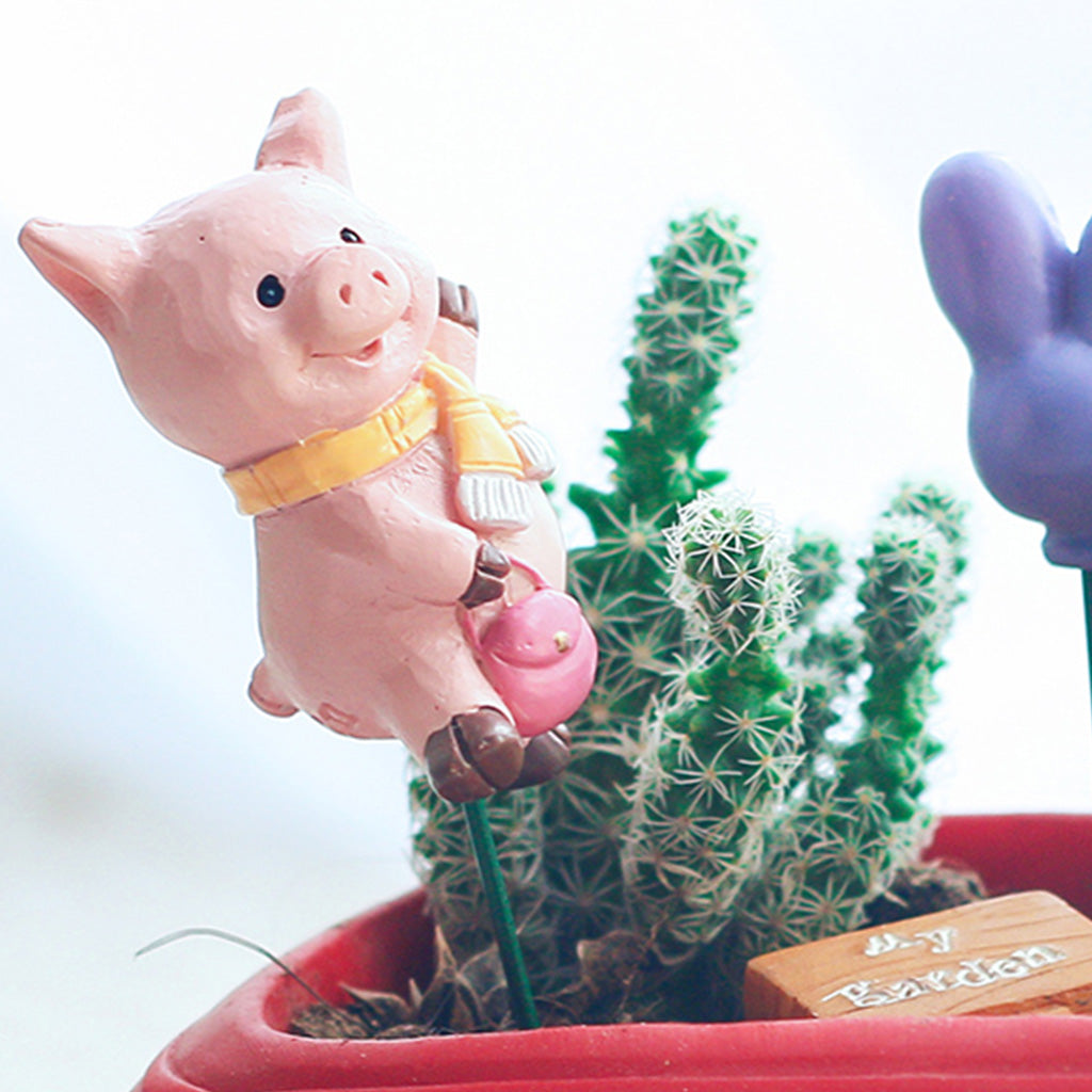 Cute Pig Resin Garden Stick (Set of 2) - myBageecha