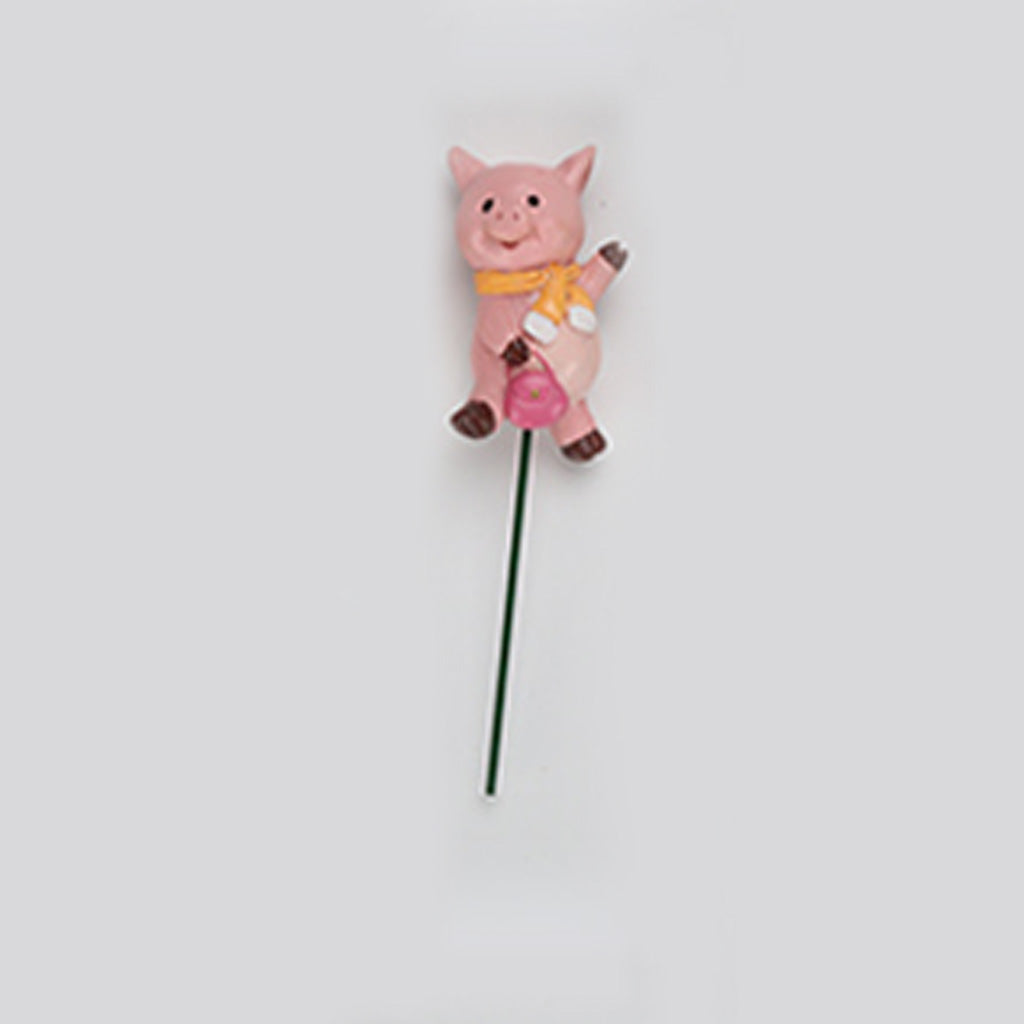 Cute Pig Resin Garden Stick (Set of 2) - myBageecha