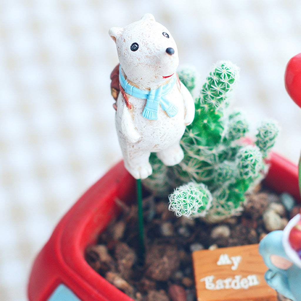 Cute Polar Bear Resin Garden Stick (Set of 2) - myBageecha