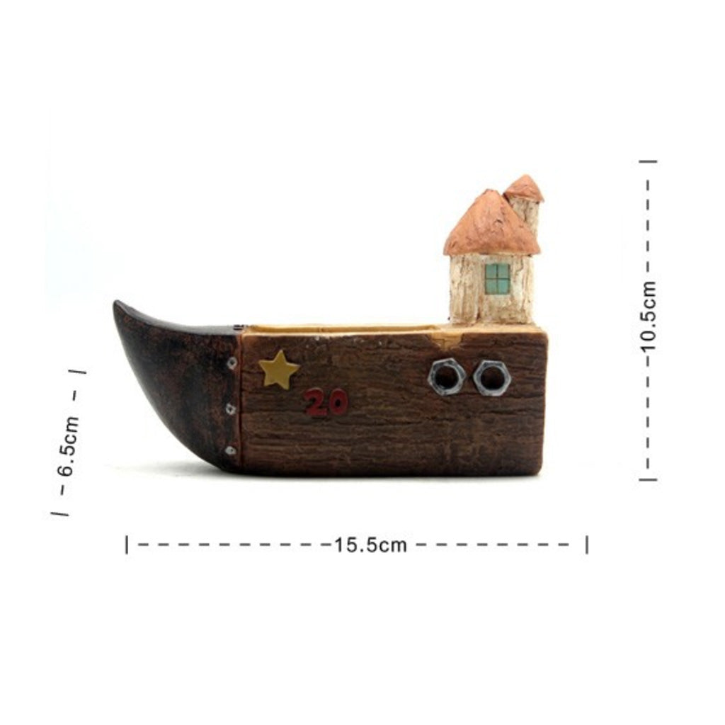 Boat with Hut Resin Succulent Pot - myBageecha