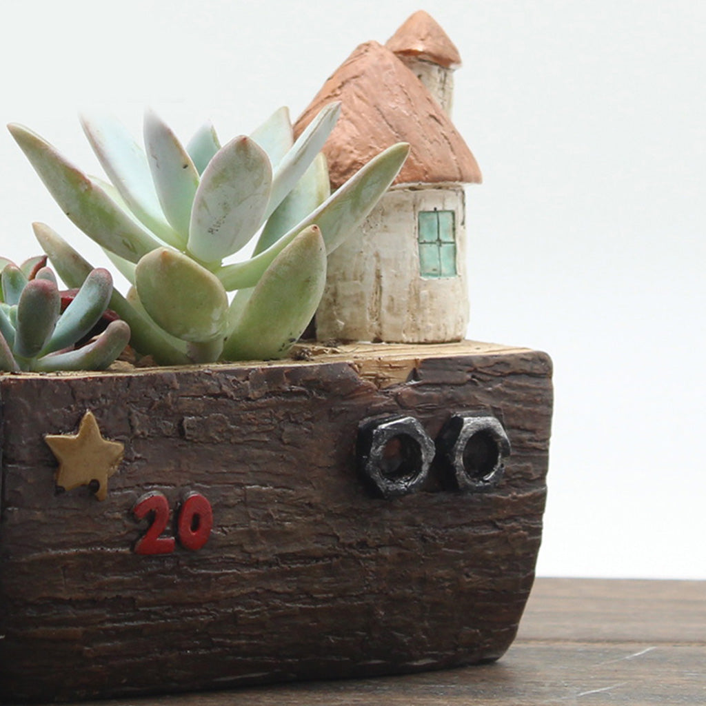 Boat with Hut Resin Succulent Pot - myBageecha
