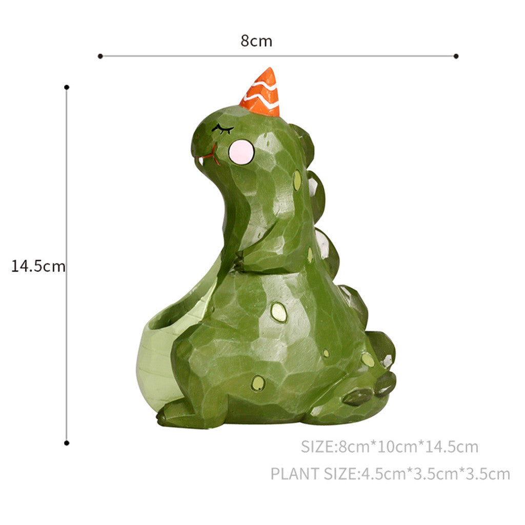 Cute Dinosaur Resin Succulent Pot Garden Essentials myBageecha - myBageecha