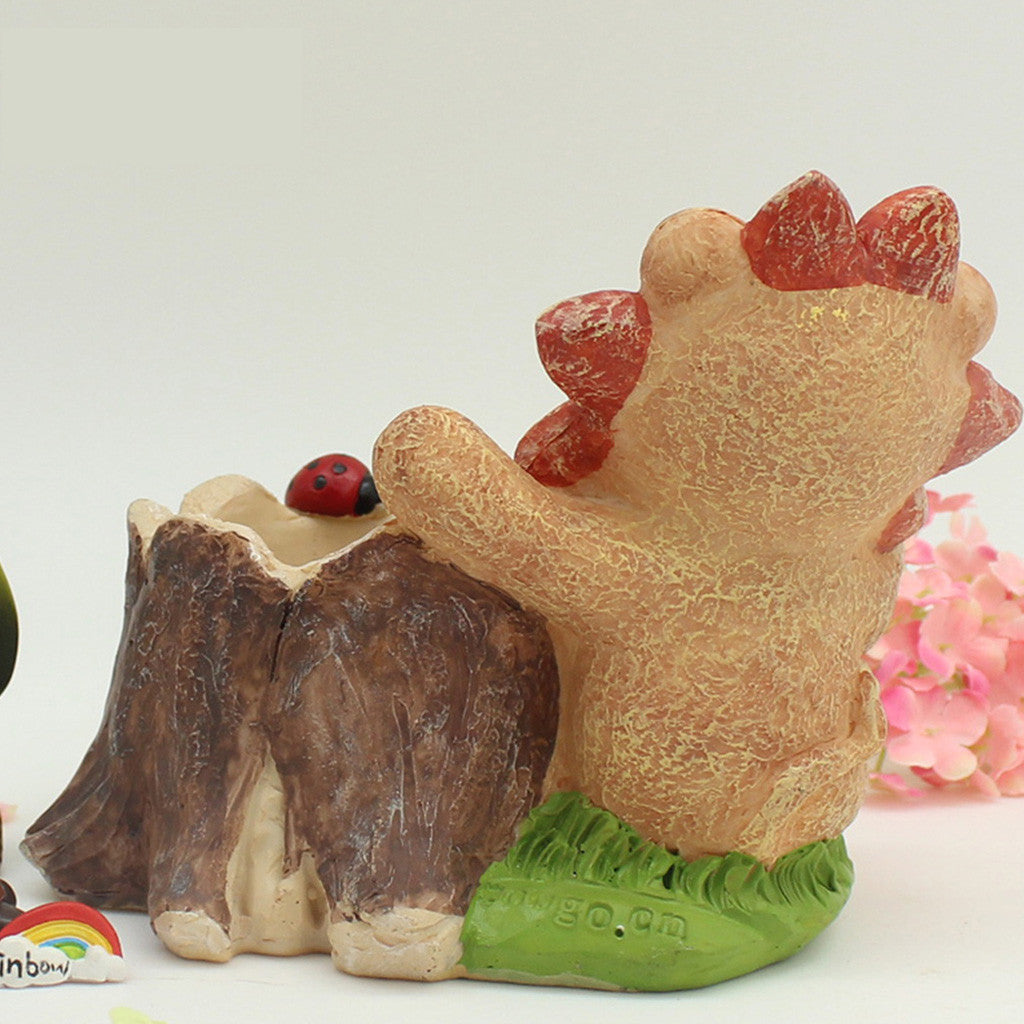 Cute Lion Resin Succulent Pot Garden Essentials myBageecha - myBageecha