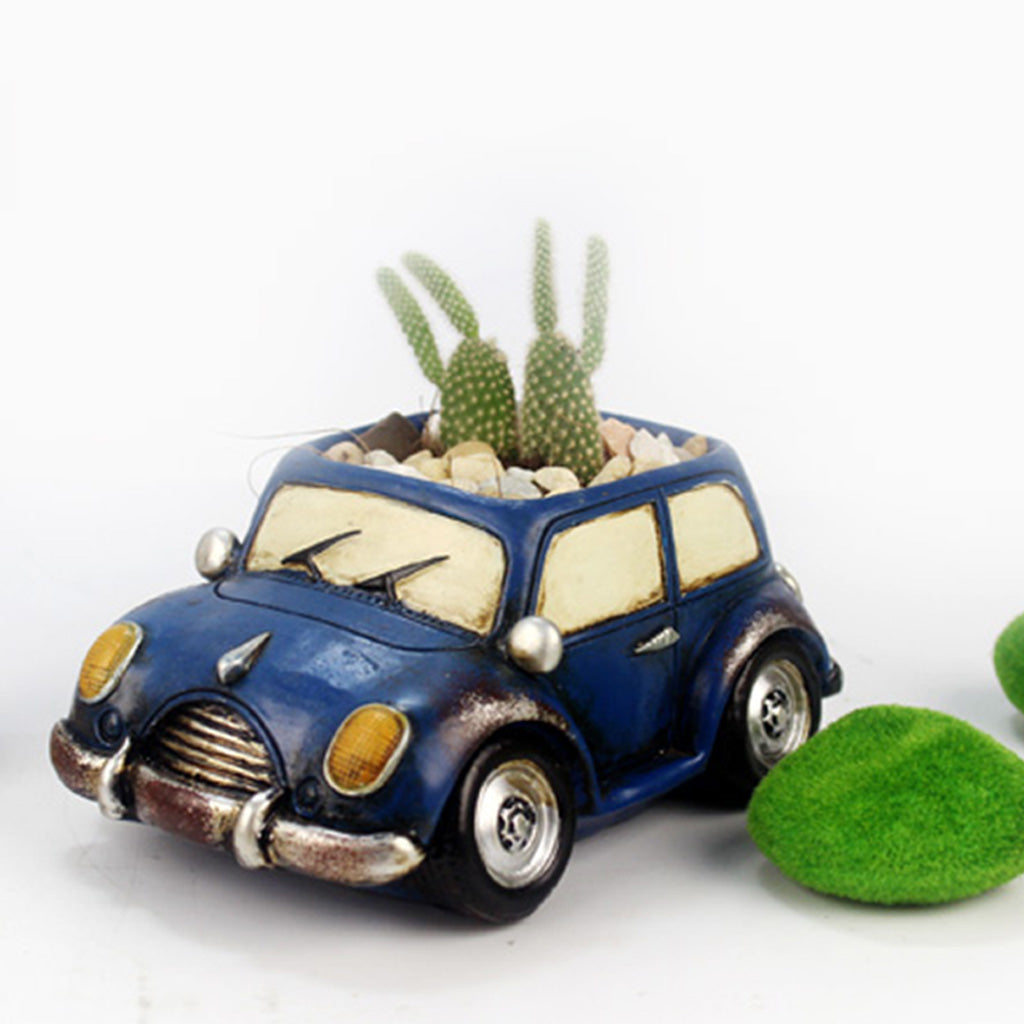 Retro Small Car Resin Succulent Pot - myBageecha