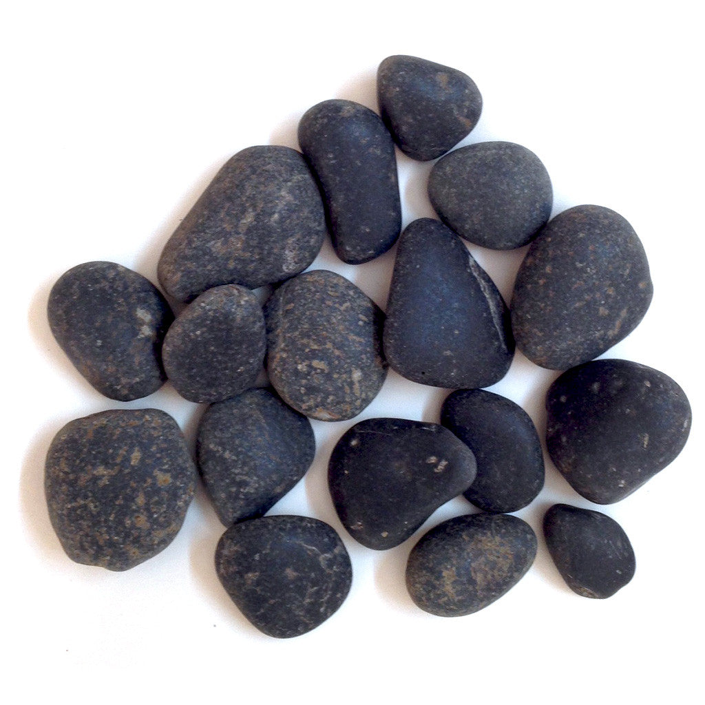 2kg River Black Tumbled Pebbles + 2kg River Beige Unpolished Pebbles Decor myBageecha - myBageecha