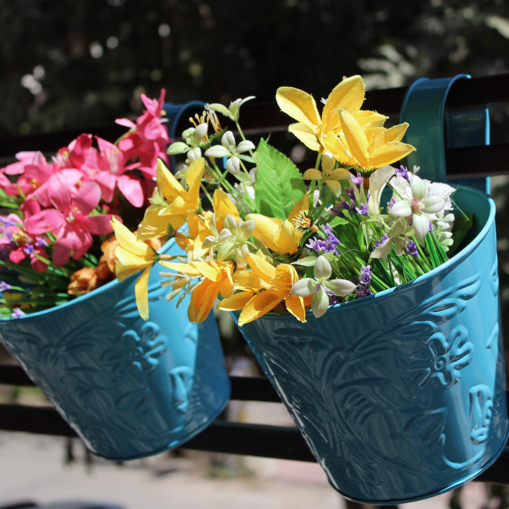 Set of 2 Hanging Railing Buckets - myBageecha