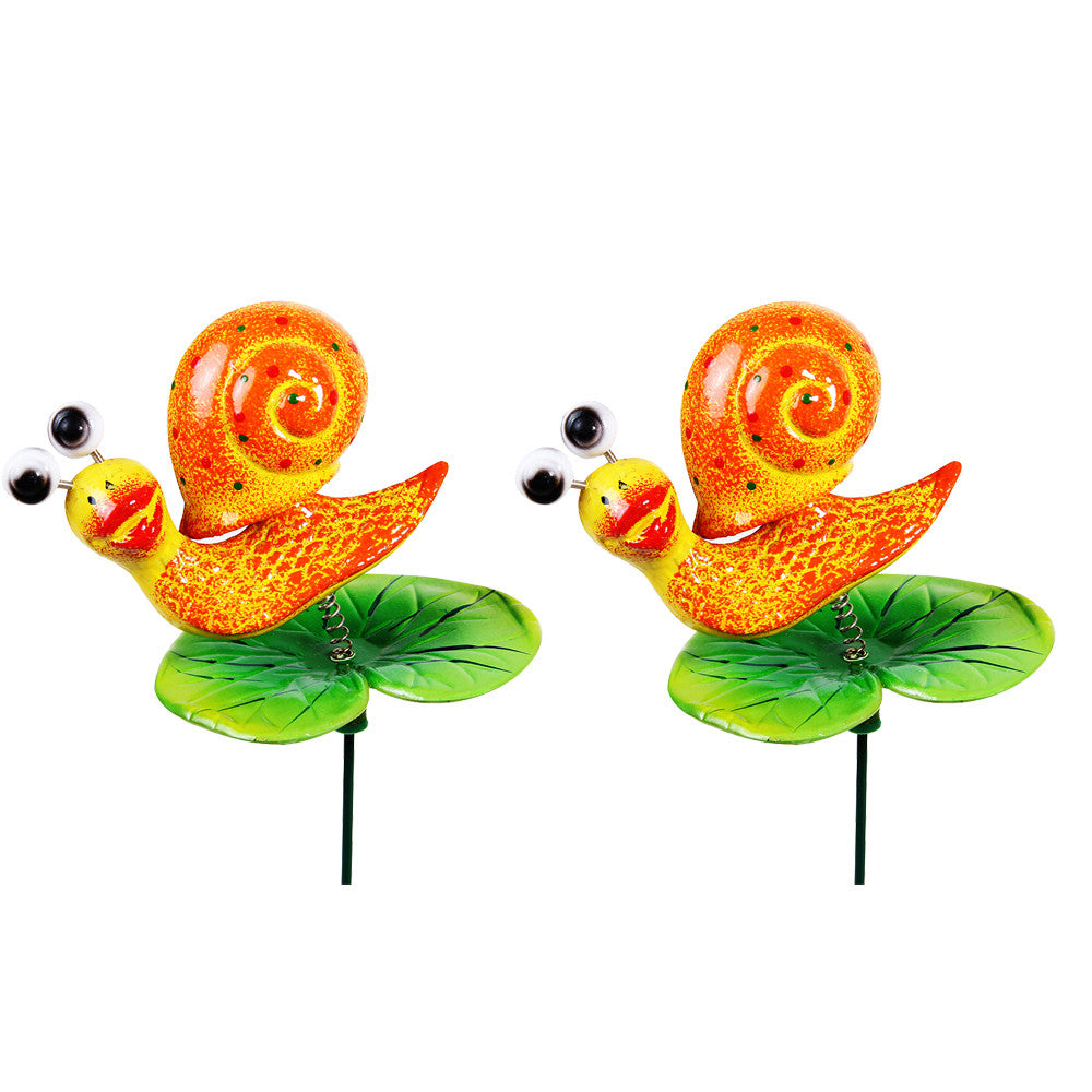 Set of 2 Snail Garden Sticks Decor myBageecha - myBageecha