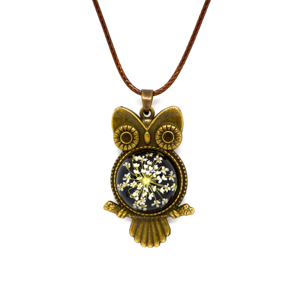 A Starry Hoot Real Dried Flower Necklace - myBageecha