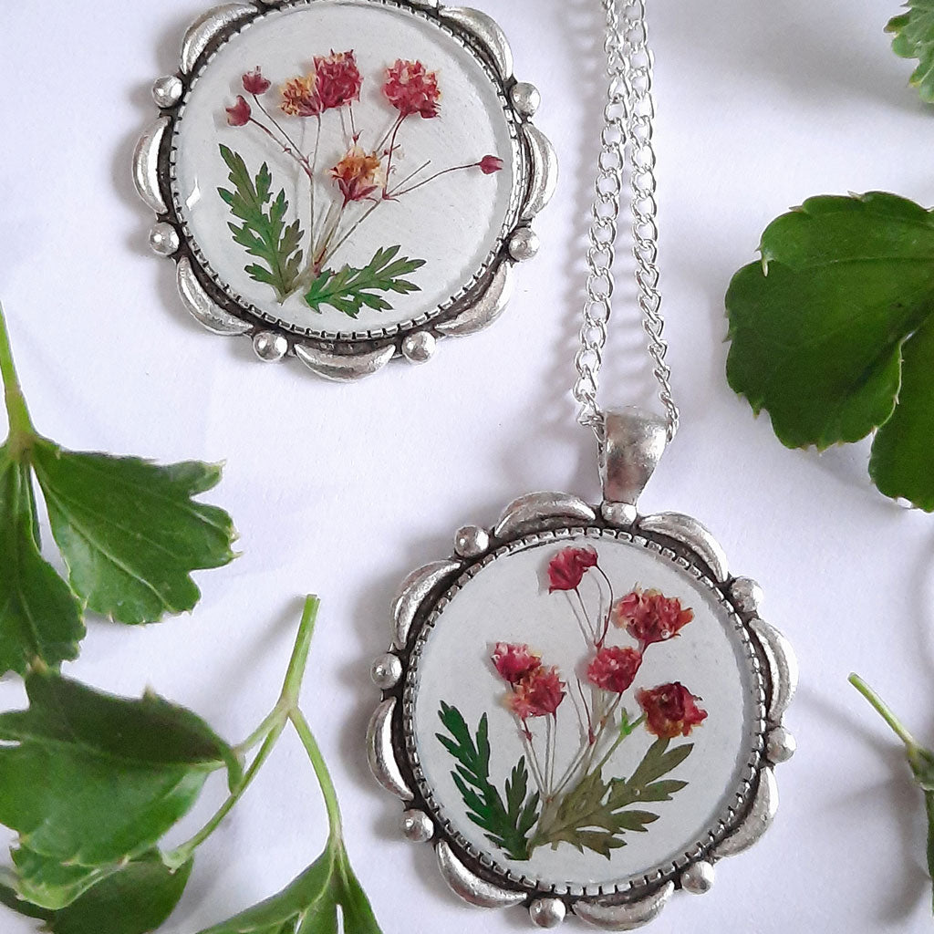 Summer Garden Real Dried Flower Necklace - myBageecha