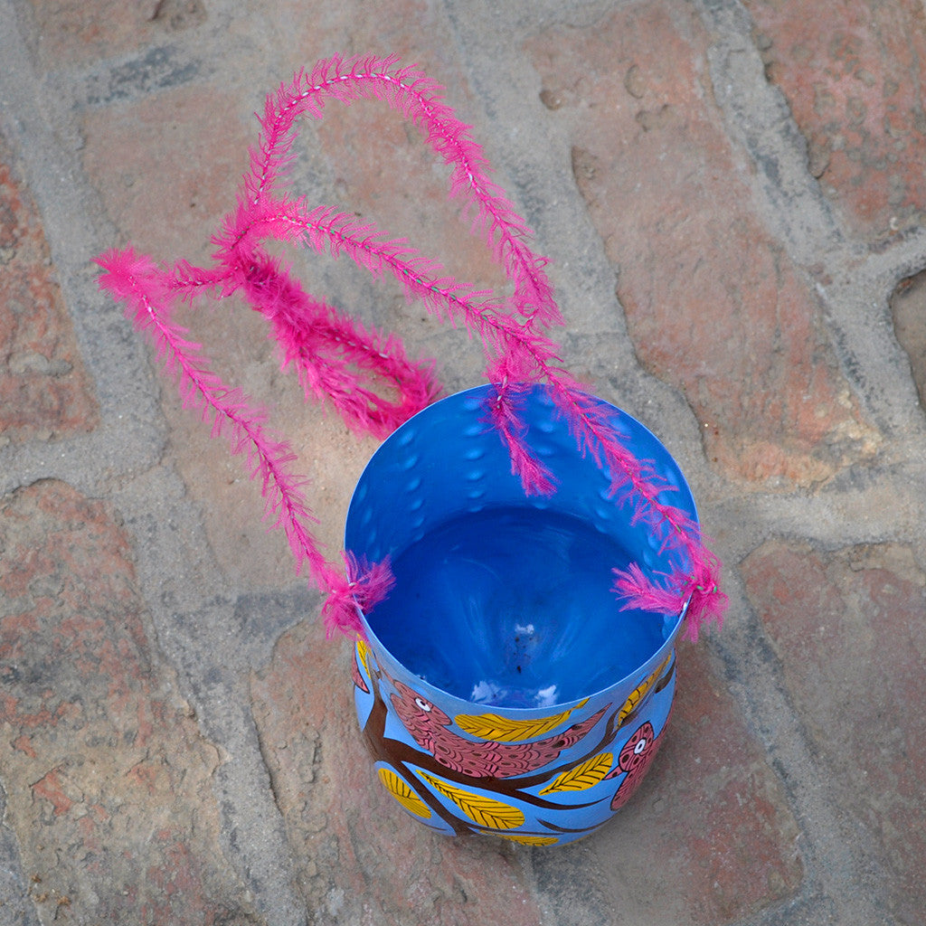 Hand-painted Bird Theme Vertical Pot Garden Essentials myBageecha - myBageecha