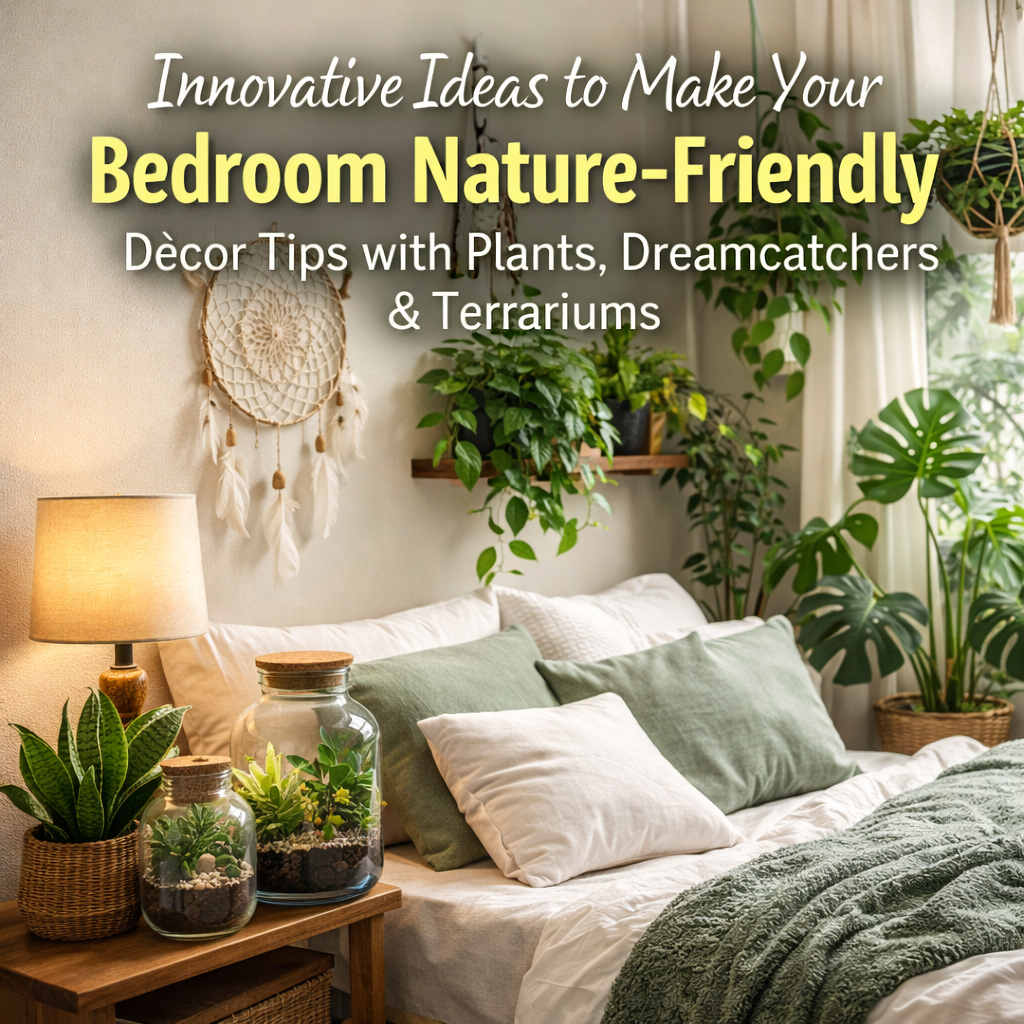 Innovative Ideas to Make Your Bedroom Nature‑Friendly | Décor Tips with Plants, Dreamcatchers & Terrariums