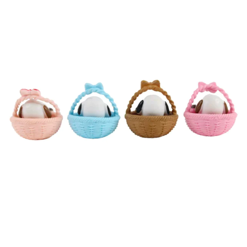 Miniature Pup in Basket (set of 4) - myBageecha