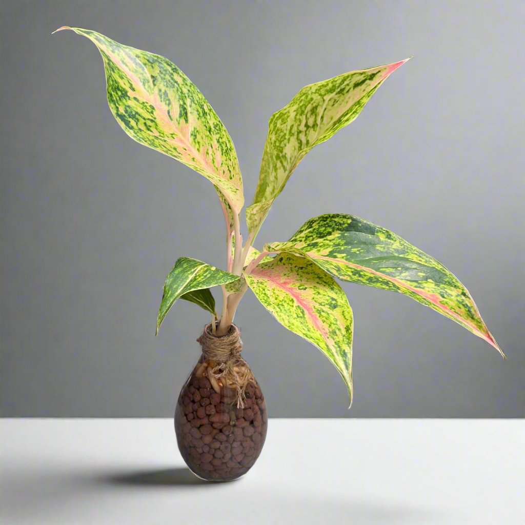 aglaonema terrarium Aglaonema rotundum 'Cleopatra' Water Terrarium Kit