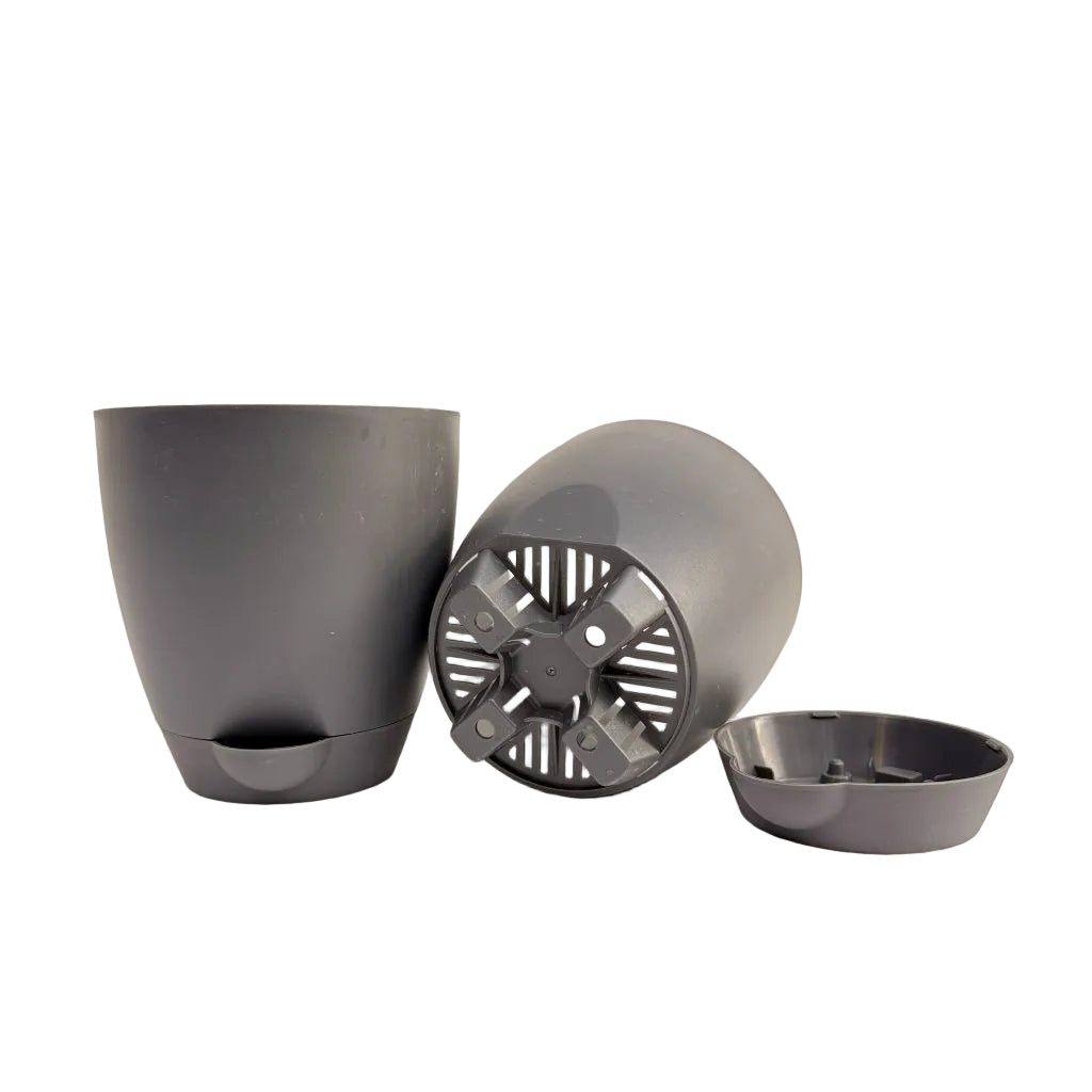 Aqua 14 Grey Self Watering Pot_Pack of 3_5-inches-myBageecha
