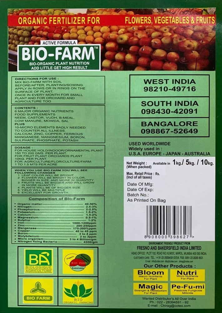 Bio Farm - Eco Friendly Organic Fertilizer cum Pesticide-myBageecha
