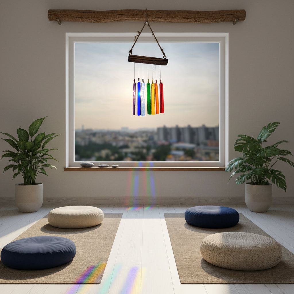 Chakra Chime Stained Glass WindChime - myBageecha