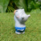 Miniature Hippo Playing with Bird Decor