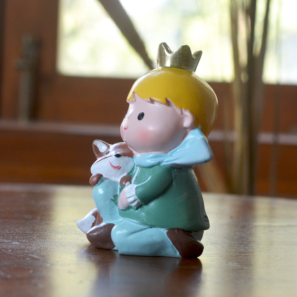 Miniature Cute Prince with Fox Decor