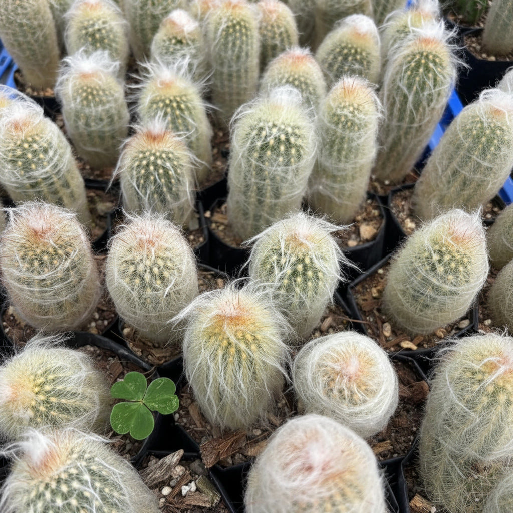 Cluster of Espostoa Melanostele - Old Man Cactus Plant