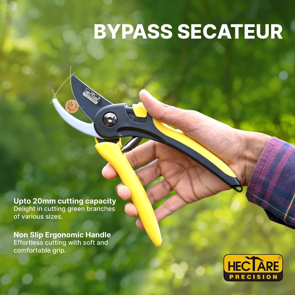 Hectare Precision Garden Pruning Secateur | Bypass Pruner | Plant Cutter for Home Garden | Ideal Cutting Capacity Upto 20 mm