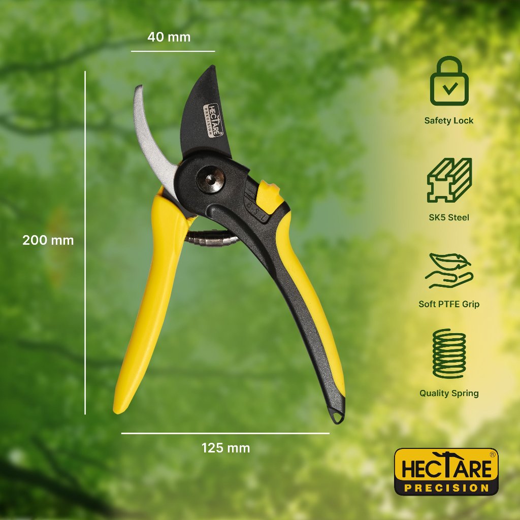 Hectare Precision Garden Pruning Secateur | Bypass Pruner | Plant Cutter for Home Garden | Ideal Cutting Capacity Upto 20 mm