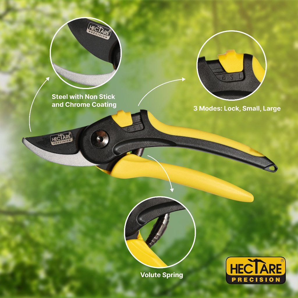 Hectare Precision Garden Pruning Secateur | Bypass Pruner | Plant Cutter for Home Garden | Ideal Cutting Capacity Upto 20 mm